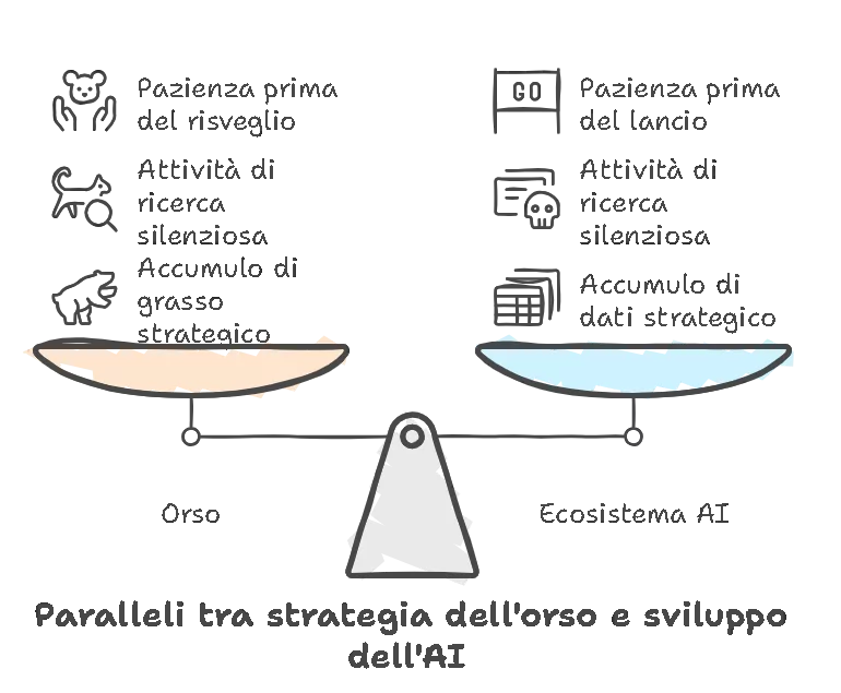 L'Orso Dormiente e la Rivoluzione Silenziosa: Come la Strategia dell'Attesa Plasma l'Infosfera e l'AI 🐻❄️💻 2 strategia dell'orso