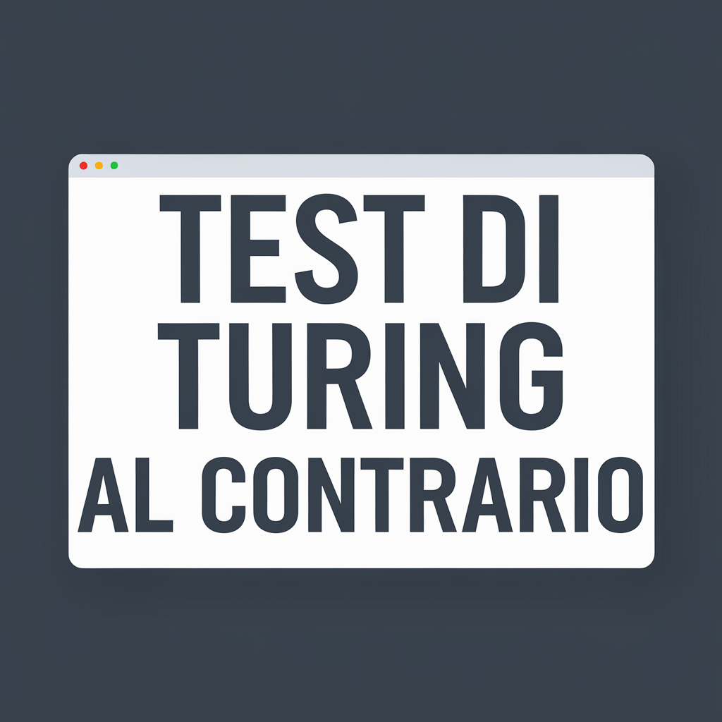 test di turing al contrario