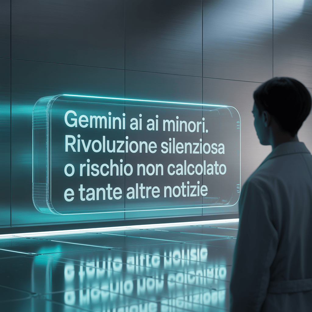 Gemini AI ai minori: rivoluzione silenziosa o rischio non calcolato e tante altre notizie.