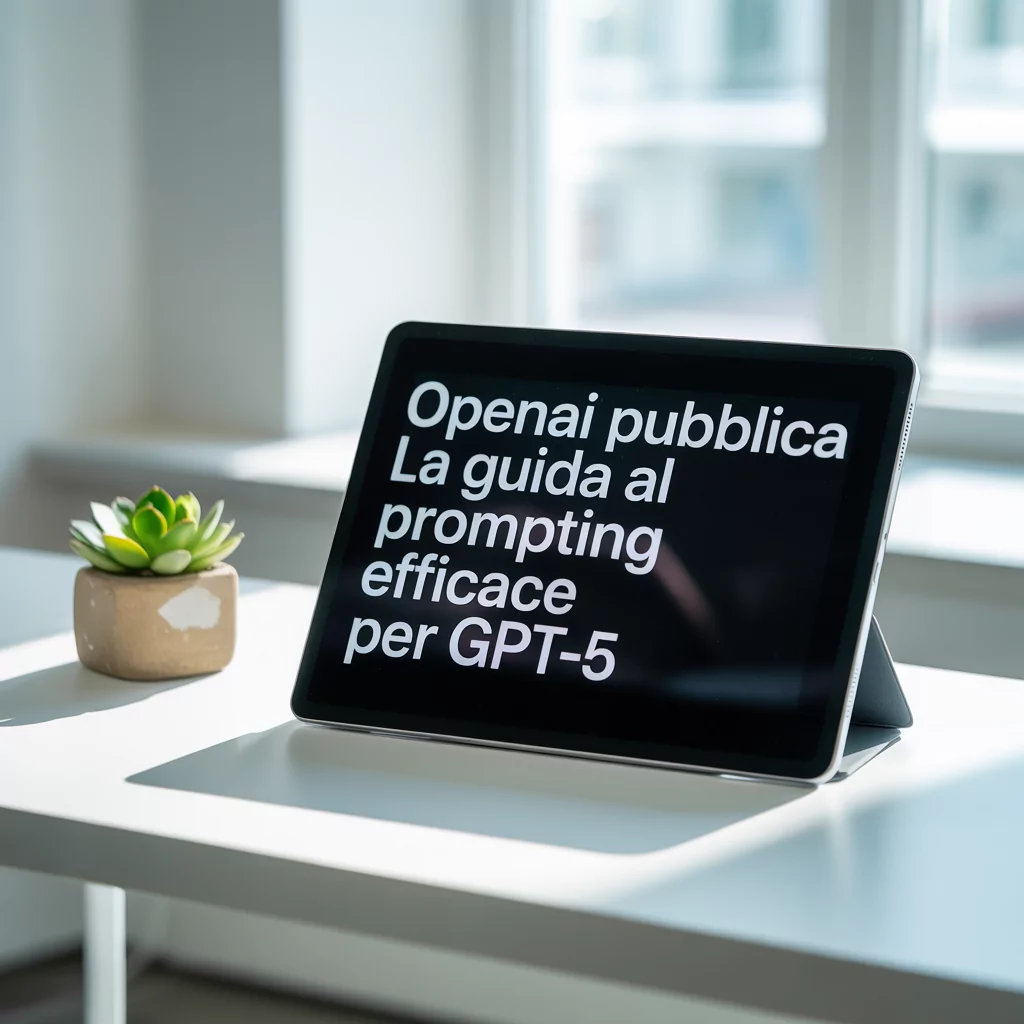 OpenAI pubblica la guida al prompting efficace per GPT-5