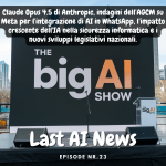 Questa rassegna stampa raccoglie le principali notizie sull'intelligenza artificiale delle ultime 24 ore in Italia, con focus su novità tecnologiche come Claude Opus 4.5 di Anthropic, indagini dell'AGCM su Meta per l'integrazione di AI in WhatsApp, l'impatto crescente dell'IA nella sicurezza informatica e i nuovi sviluppi legislativi nazionali. Un quadro aggiornato sugli scenari più rilevanti dell'A