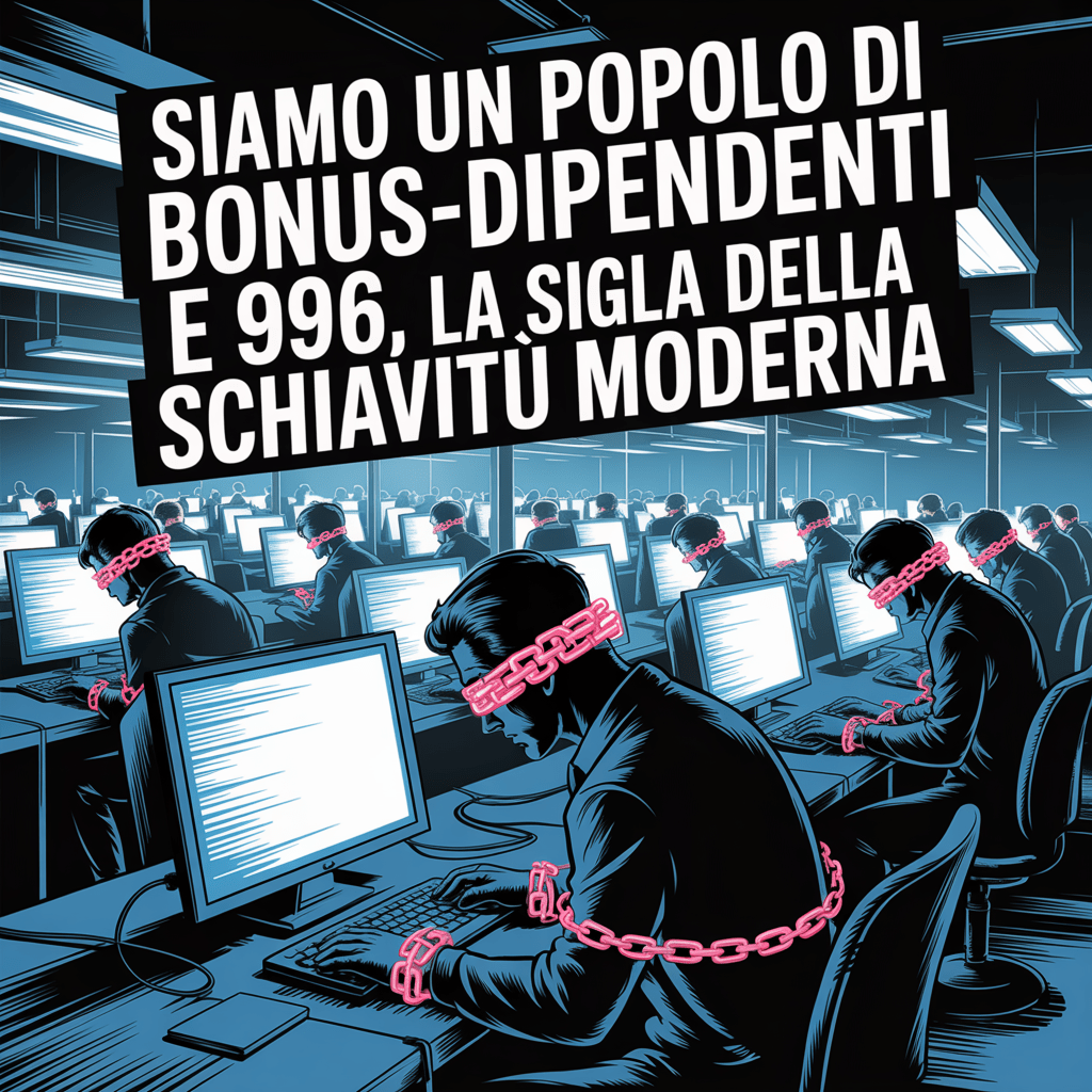 Siamo un Popolo di Bonus-Dipendenti e 996, la Sigla della Schiavitù Moderna