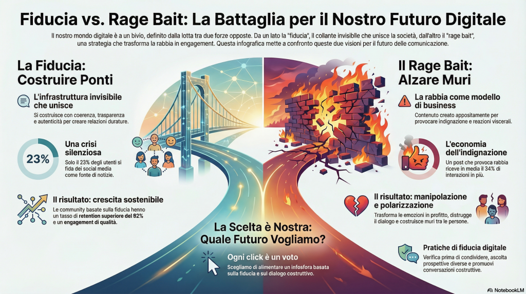 Fiducia vs Rage Bait: La Battaglia Culturale del Nostro Tempo