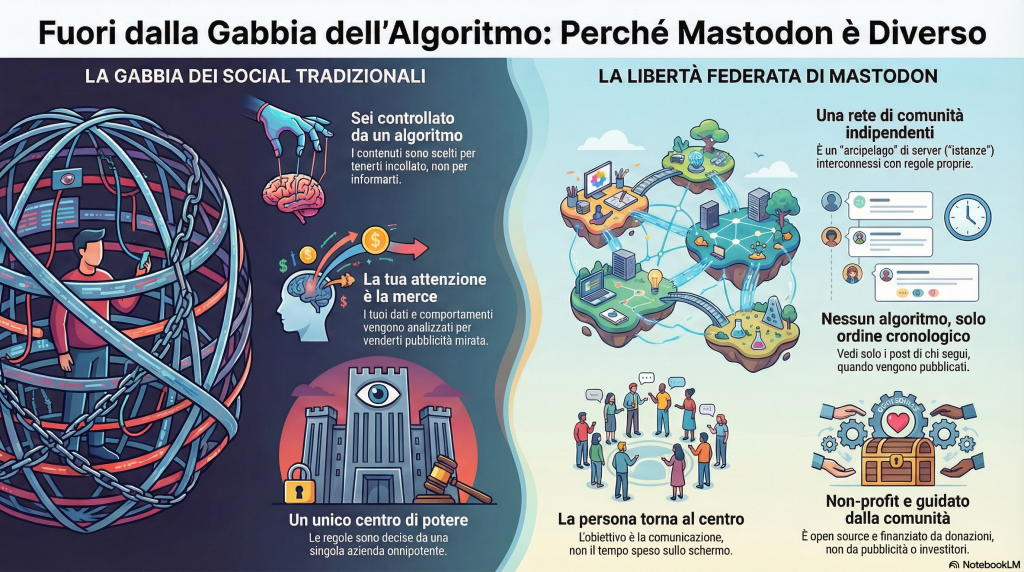 MASTODON, il Social che le Big Tech Temono: Fuori dalla Gabbia dell'Algoritmo