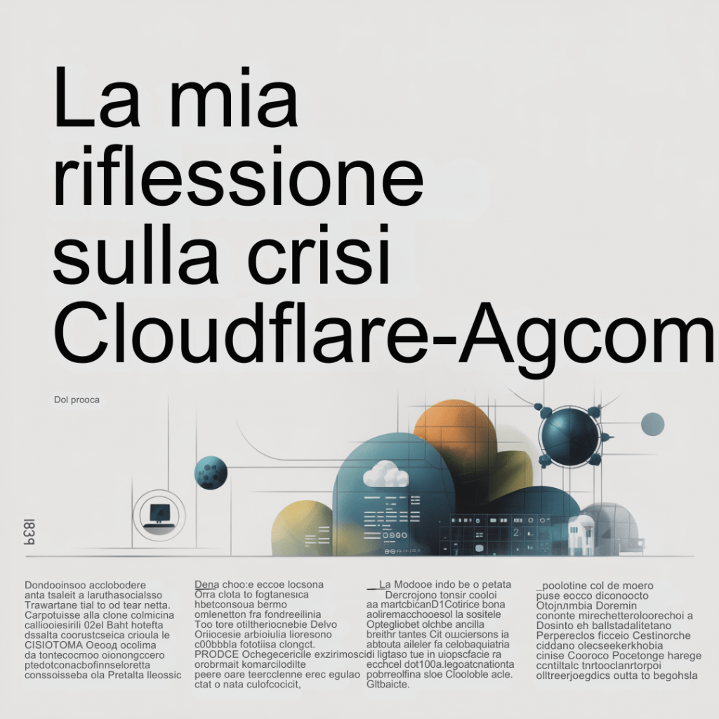 La Mia Riflessione sulla Crisi Cloudflare-AGCOMLa Mia Riflessione sulla Crisi Cloudflare-AGCOM