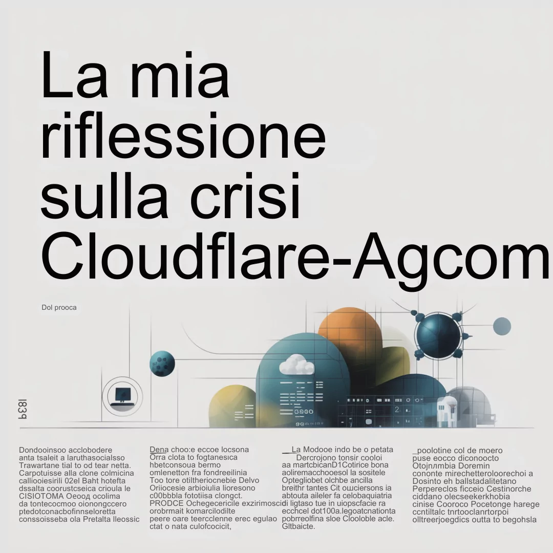 La Mia Riflessione sulla Crisi Cloudflare-AGCOM 14 La Mia Riflessione sulla Crisi Cloudflare-AGCOMLa Mia Riflessione sulla Crisi Cloudflare-AGCOM
