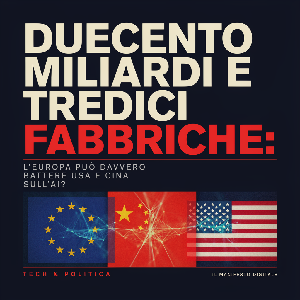 Duecento miliardi e tredici fabbriche: l'Europa può davvero battere USA e Cina sull'AI?