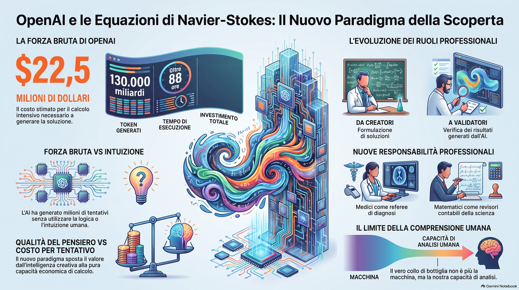 'Intelligenza Artificiale e il Problema di Navier-Stokes: Rivoluzione o Illusione? 2 L'Intelligenza Artificiale sta affrontando la sfida delle equazioni di Navier-Stokes: una questione che potrebbe rivoluzionare il nostro lavoro.