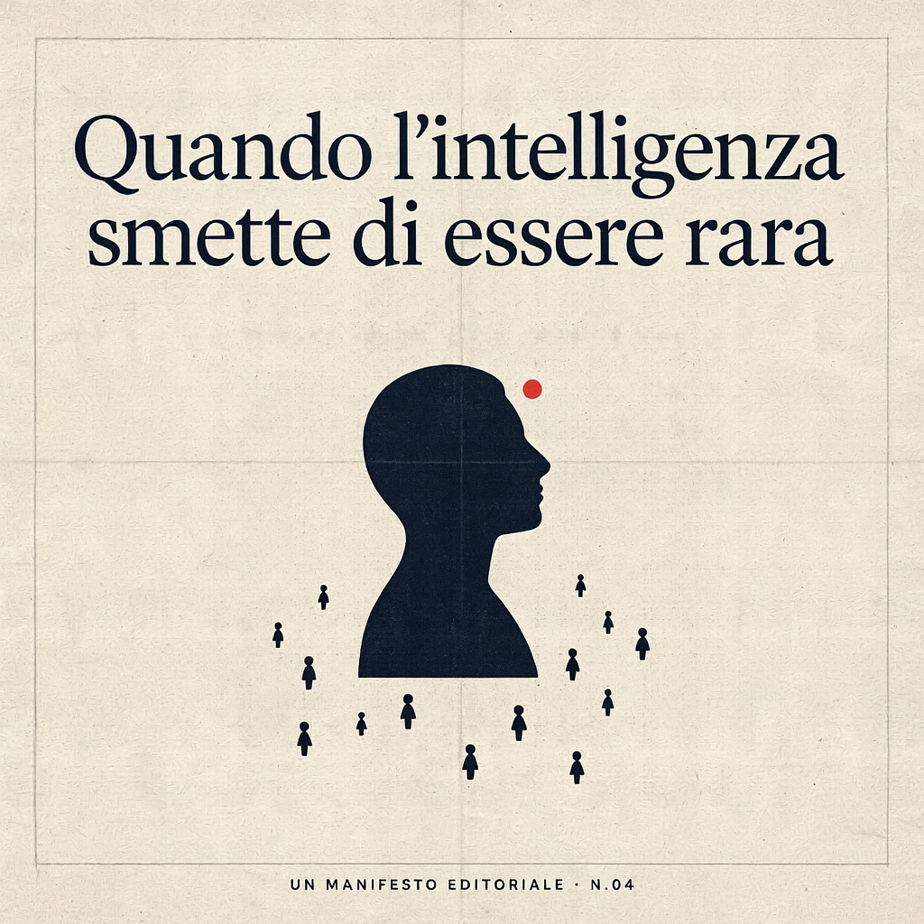 Quando l’intelligenza smette di essere rara